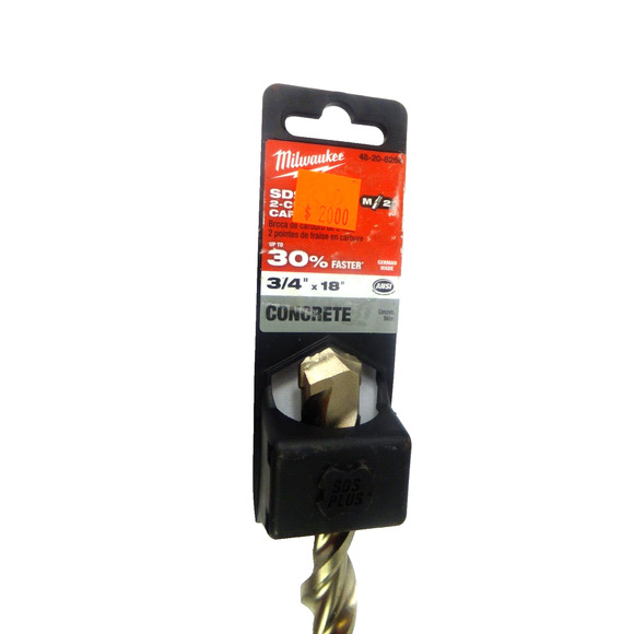 Milwaukee 48-20-8266 3/4" x 18" 2-Cutter SDS Carbide Bit - Made in Germany - Picture 1 of 2